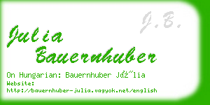 julia bauernhuber business card